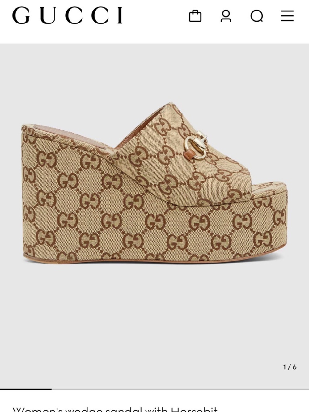 Gucci Tan GG Canvas Horsebit Mules - Picture 9 of 9